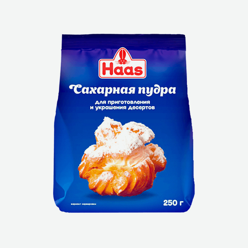 Сахарная пудра 250г пак (Хаас)