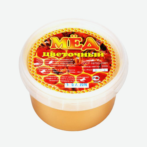 Мёд Цветочный 350г пл/б (Приморье)