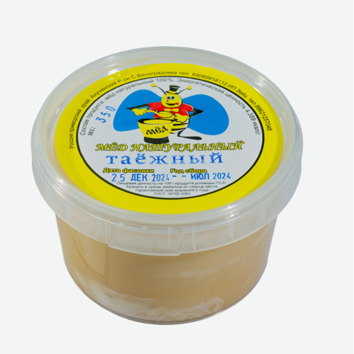 Мёд Таёжный 350г пл/б (Приморье)