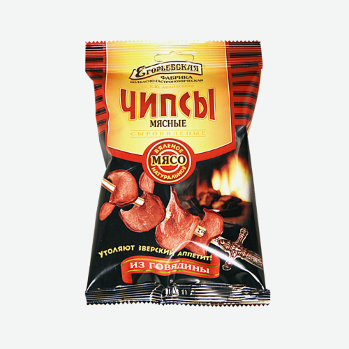 (Егорьевская) Чипсы из говядины с/в 30г 180сут.