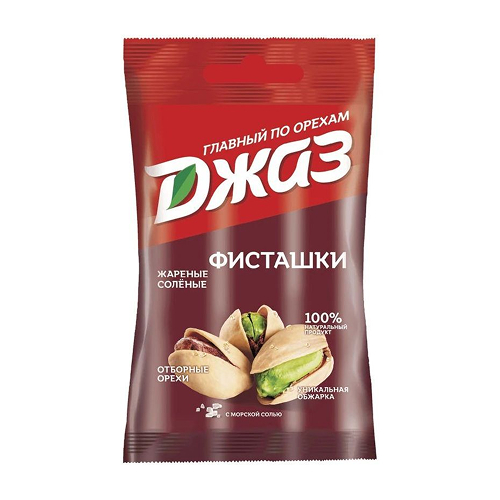 Фисташка жареная соленая 70г пак (3009) (Джаз)