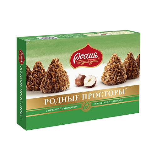 Конфеты 180г "Родные просторы" Фундук
