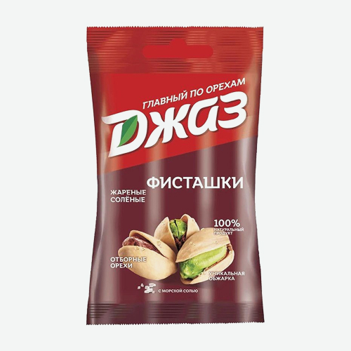 Фисташка жареная соленая 70г пак (3009) (Джаз)