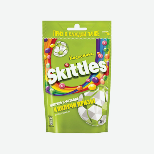 Драже "Skittles" 70г в глазури Кисломикс
