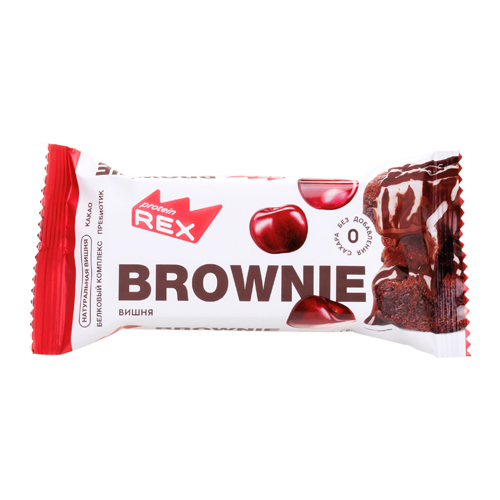 Пирожное протеиновое 50г Брауни Вишня (ProteinRex)