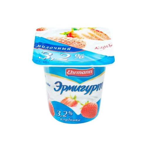 Йогурт "Эрмигурт 3.2% 100-115г Клубника
