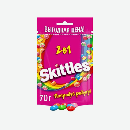Драже "Skittles" 70г в глазури 2в1