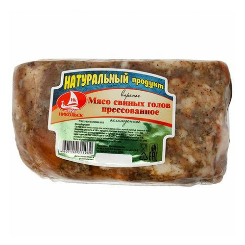 Мясо свиных голов прессованное в/у (Никольск)