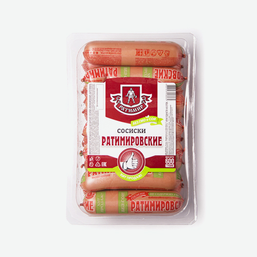 Сосиски 600г "Ратимировские" (Ратимир)