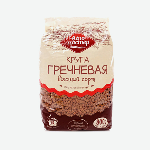 Крупа гречневая 800г пак (АгроМастер)