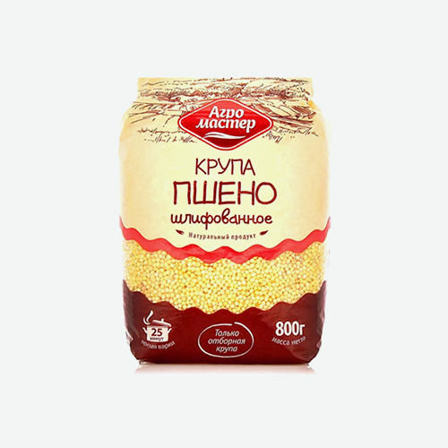 Крупа пшено 800г пак (АгроМастер)