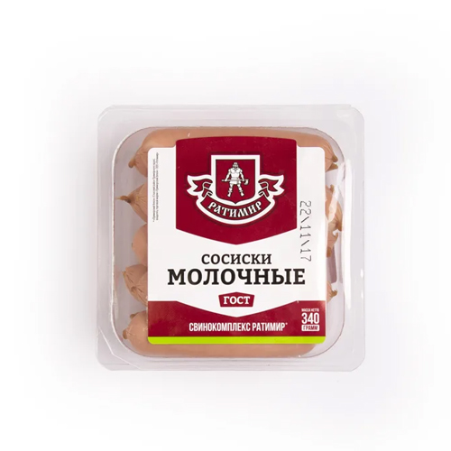 Сосиски 370г "Молочные" (Ратимир)