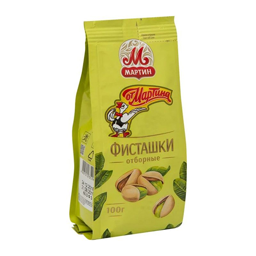 Фисташки 100г пак жареные соленые (От Мартина)