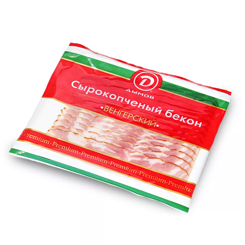 Бекон нарезка с/к "200г "Венгерский" в/у (Дымов)