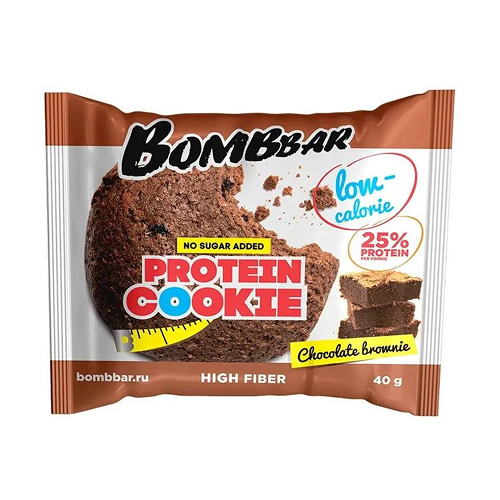 Печенье неглазированное 40г Шоколадный Брауни (Bombbar)