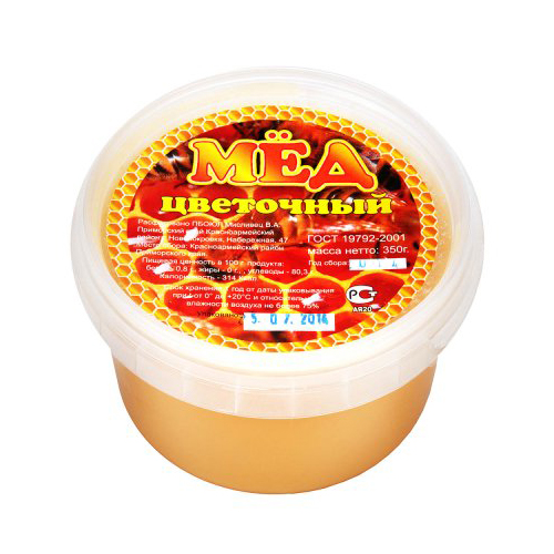 Мёд Цветочный 350г пл/б (Приморье)