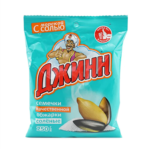 Семечки соленые 250г пак. (Джинн)