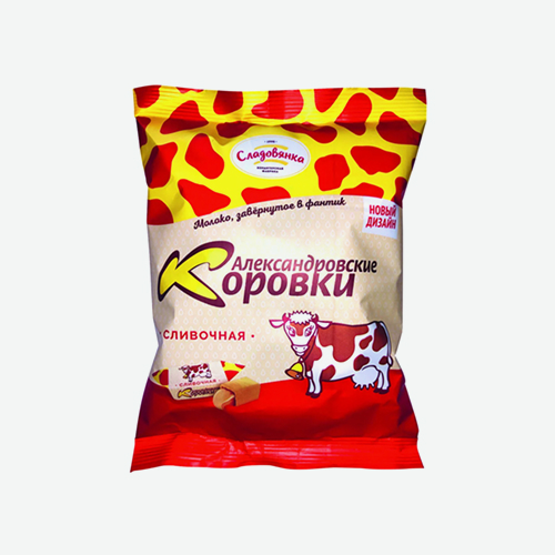 Конфеты (Александровские) 250г пак. Коровка сливочная