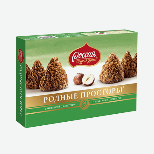 Конфеты 180г "Родные просторы" Фундук