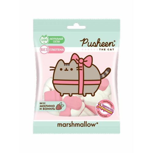 Зефир воздушный для десертов 125г Pusheen