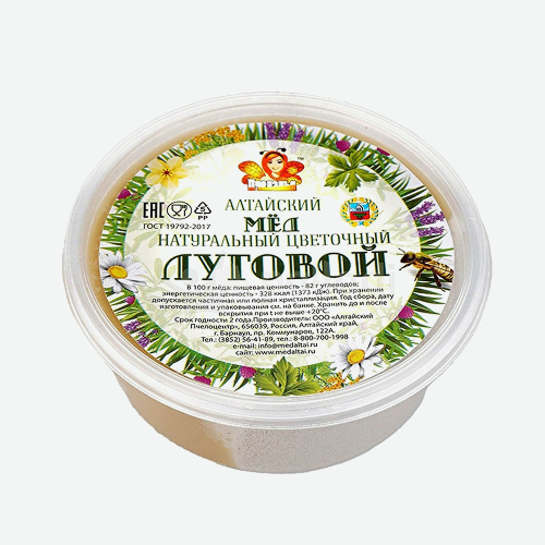 Мед Цветочный 150г пл/б Луговой (Пчеланья)