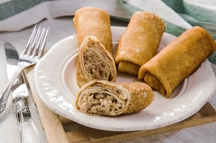 Блинчики с мясом